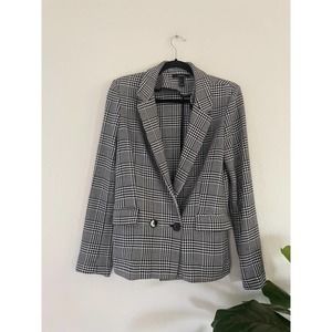 Forever 21 Women's Blazer Size Small Black And White With Pockets